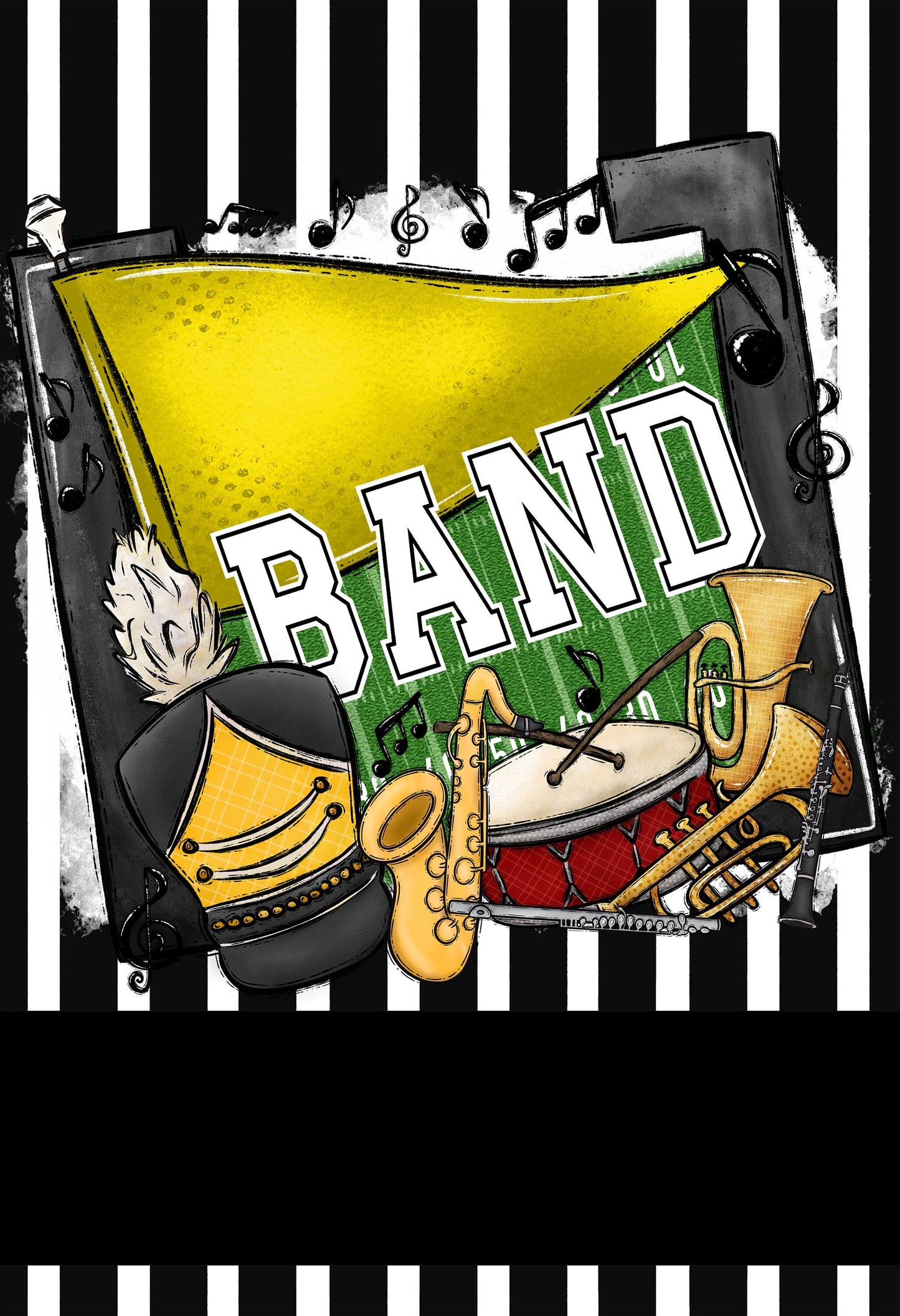 Customizable Band Spirit Garden Flag - Personalize Your Message of Team Spirit!