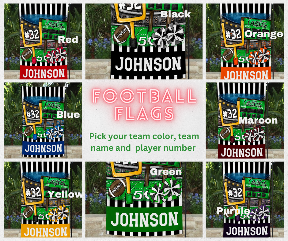 Unleash Your Football Spirit with Double-Sided Garden Flags!