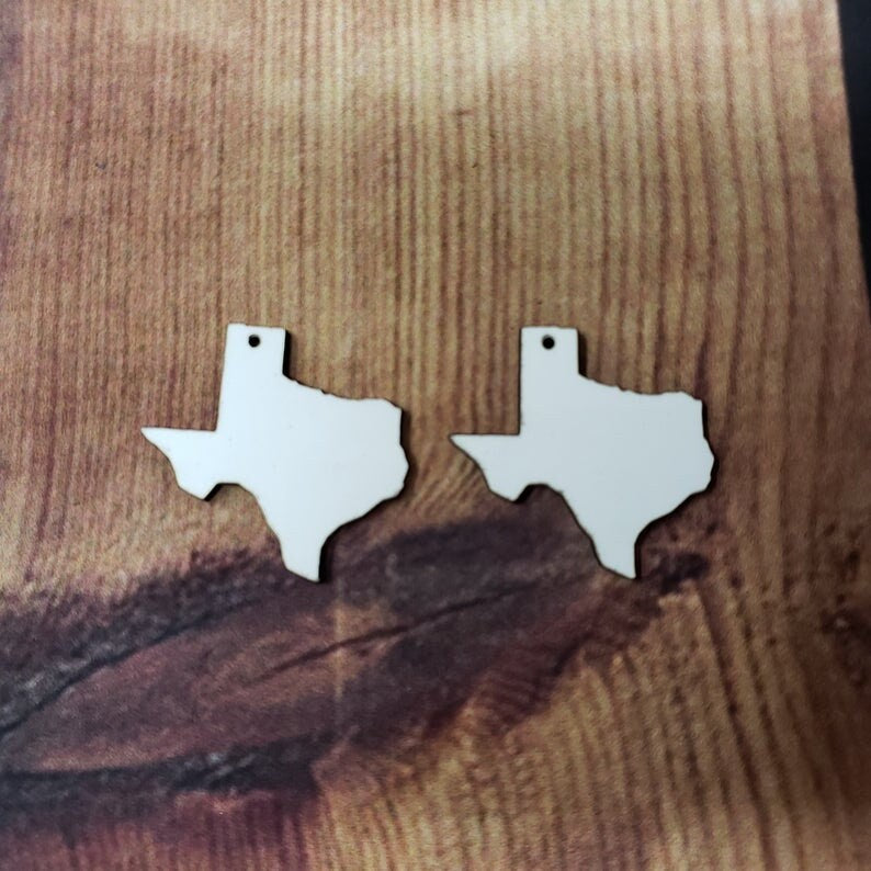 Texas Lone Star State earrings/Texas Lovers/Lone Star/Texas shape/custom/sublimation/dangle earring/jewerly/Lone star shaped/personalized