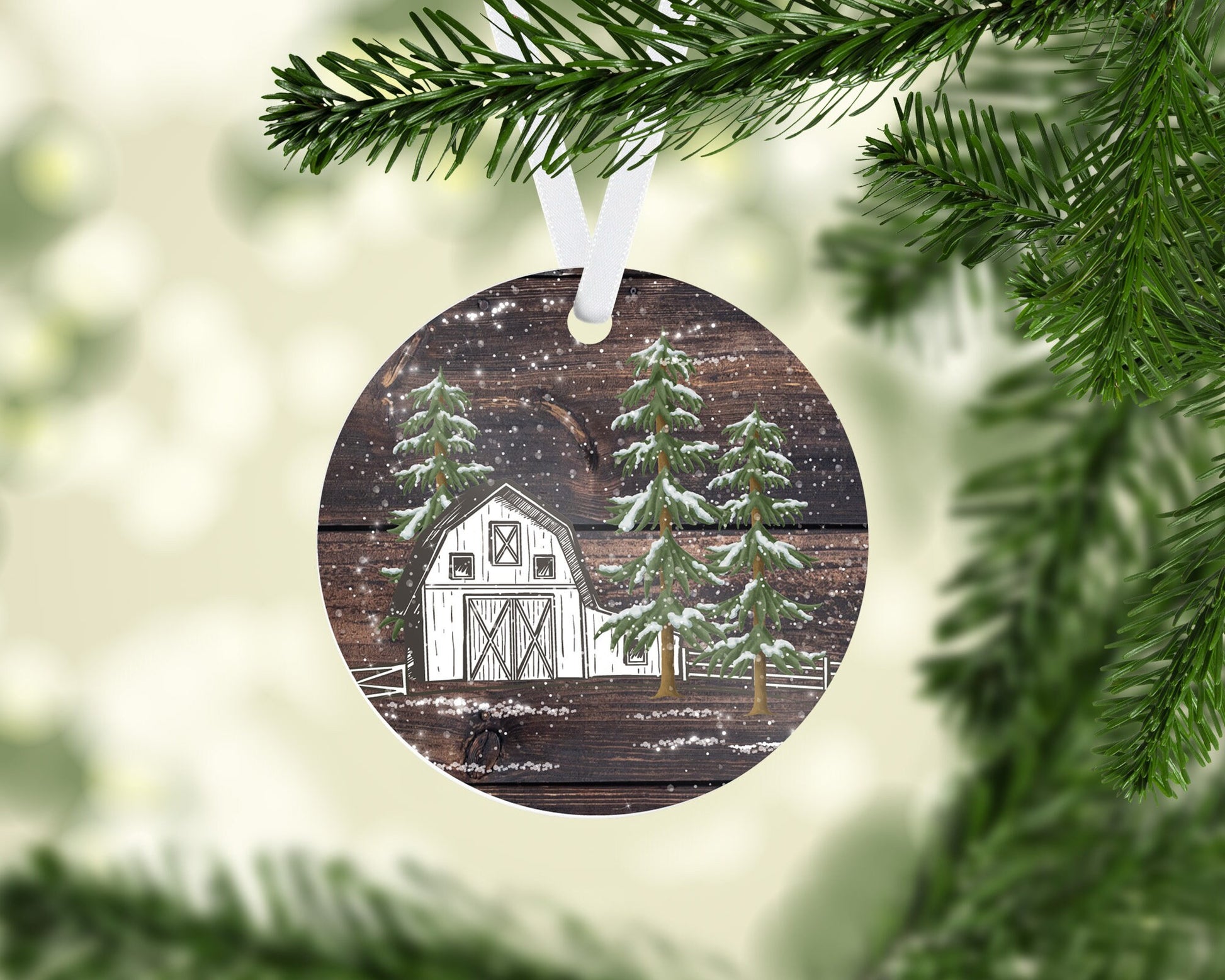 personalized Christmas ornament/farm ornament/barn ornament/custom ornament/Christmas gift/farmhouse Christmas