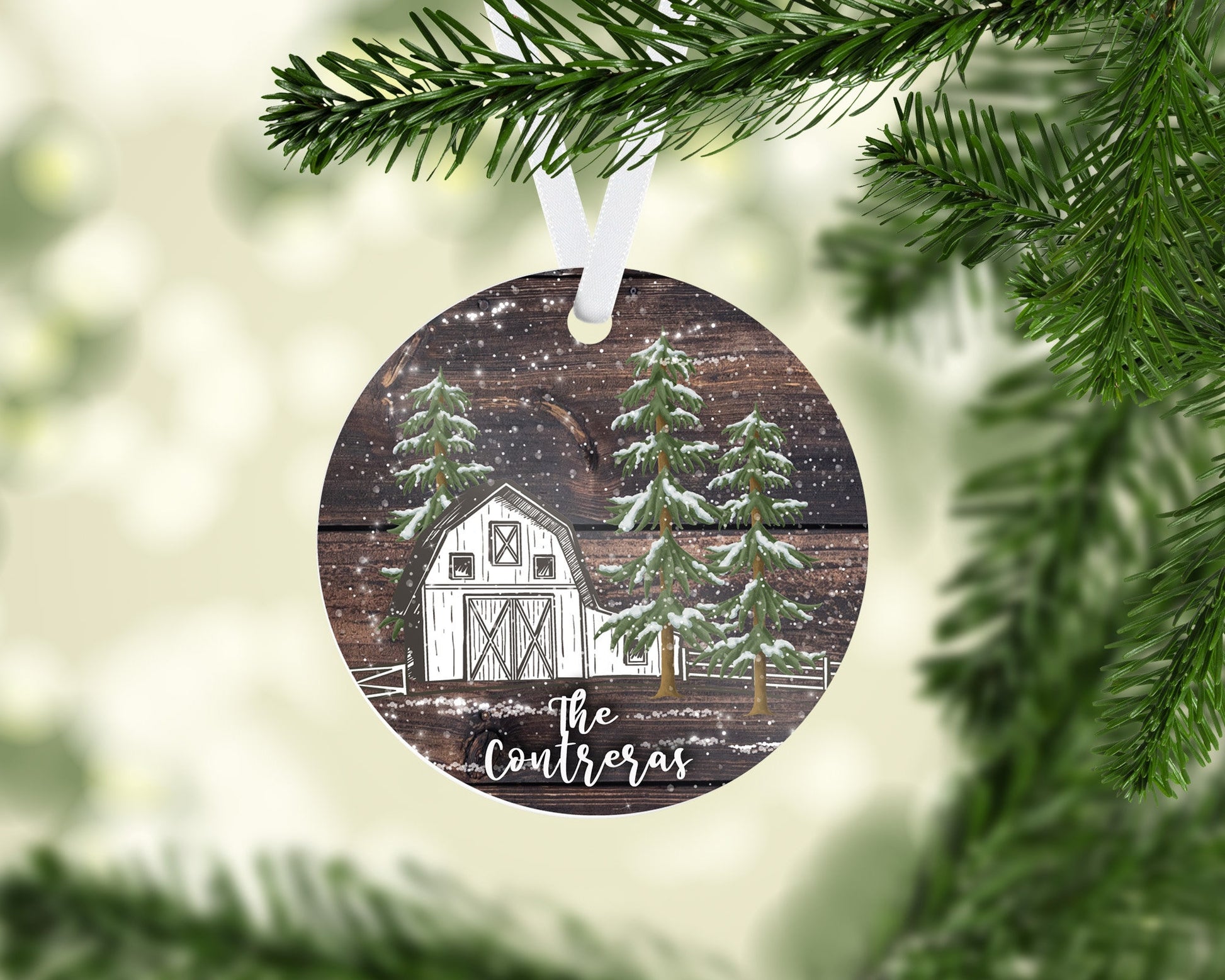 personalized Christmas ornament/farm ornament/barn ornament/custom ornament/Christmas gift/farmhouse Christmas