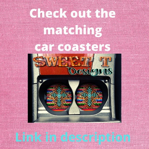 Turquoise Cross Serape Leopard Air Fresheners/Turquoise/Cross/Serape/Leopard/Mom gift/gift for her/new car decor/car decor/leopard serape