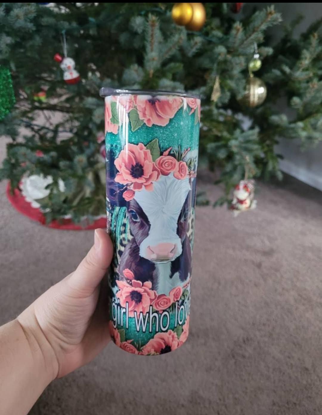Baby Calf tumbler/Leopard/cow print/southwest aztec/flowers/Cow lovers/baby cow lover/travel mug/cow cup/Cow 20oz tumbler/lady tumbler