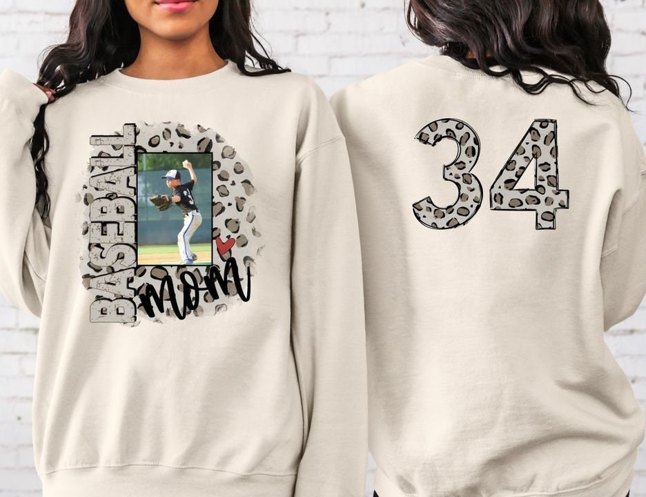 personalized sports mom photo tee - custom photo tee - grandparents shirt
