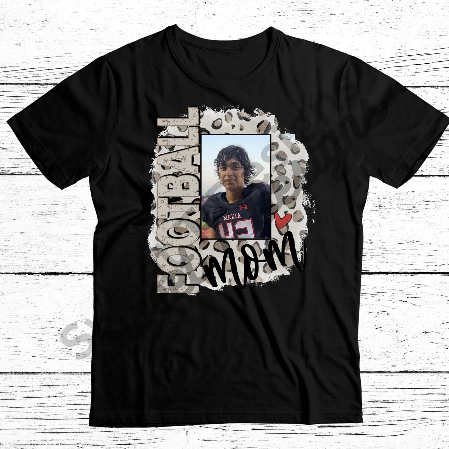 personalized sports mom photo tee - custom photo tee - grandparents shirt