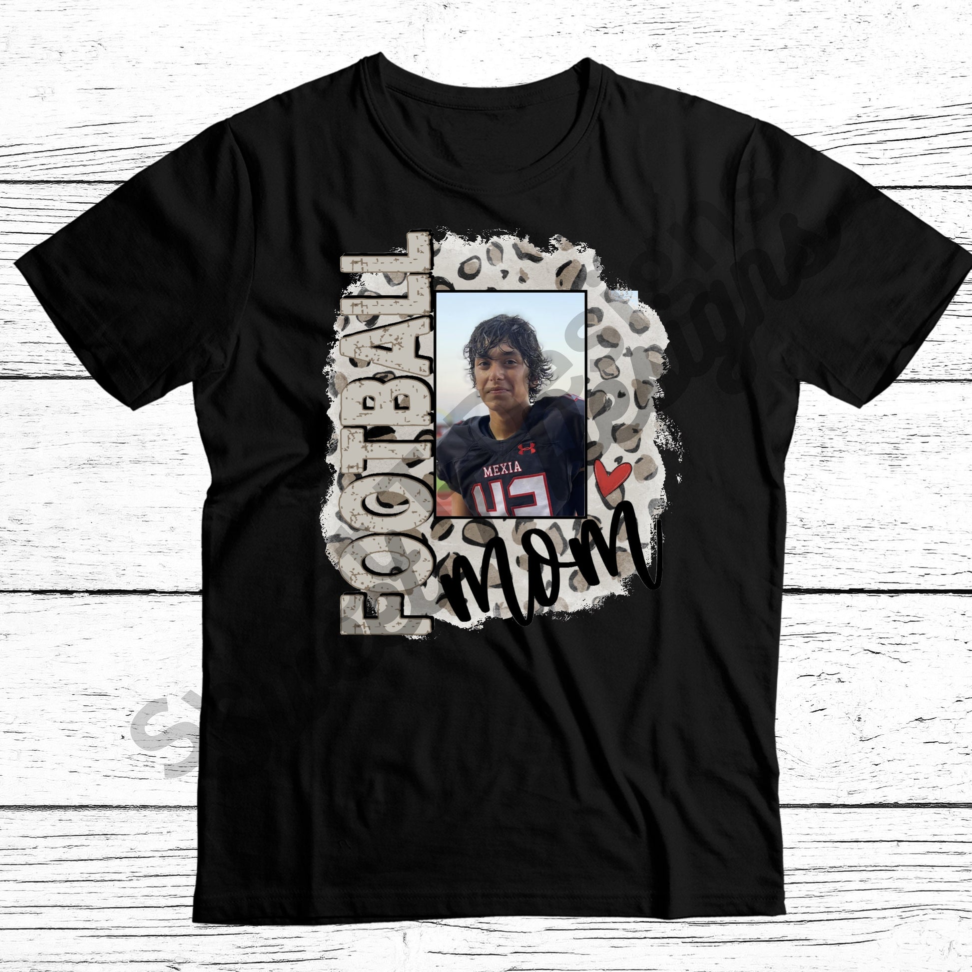 personalized sports mom photo tee - custom photo tee - grandparents shirt