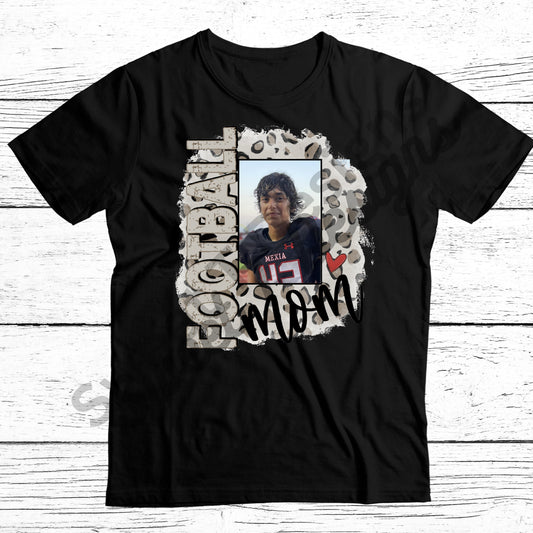 personalized sports mom photo tee - custom photo tee - grandparents shirt