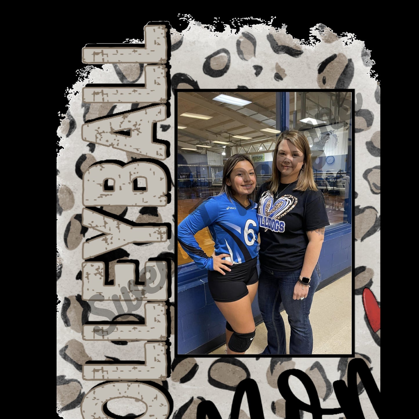 personalized sports mom photo tee - custom photo tee - grandparents shirt