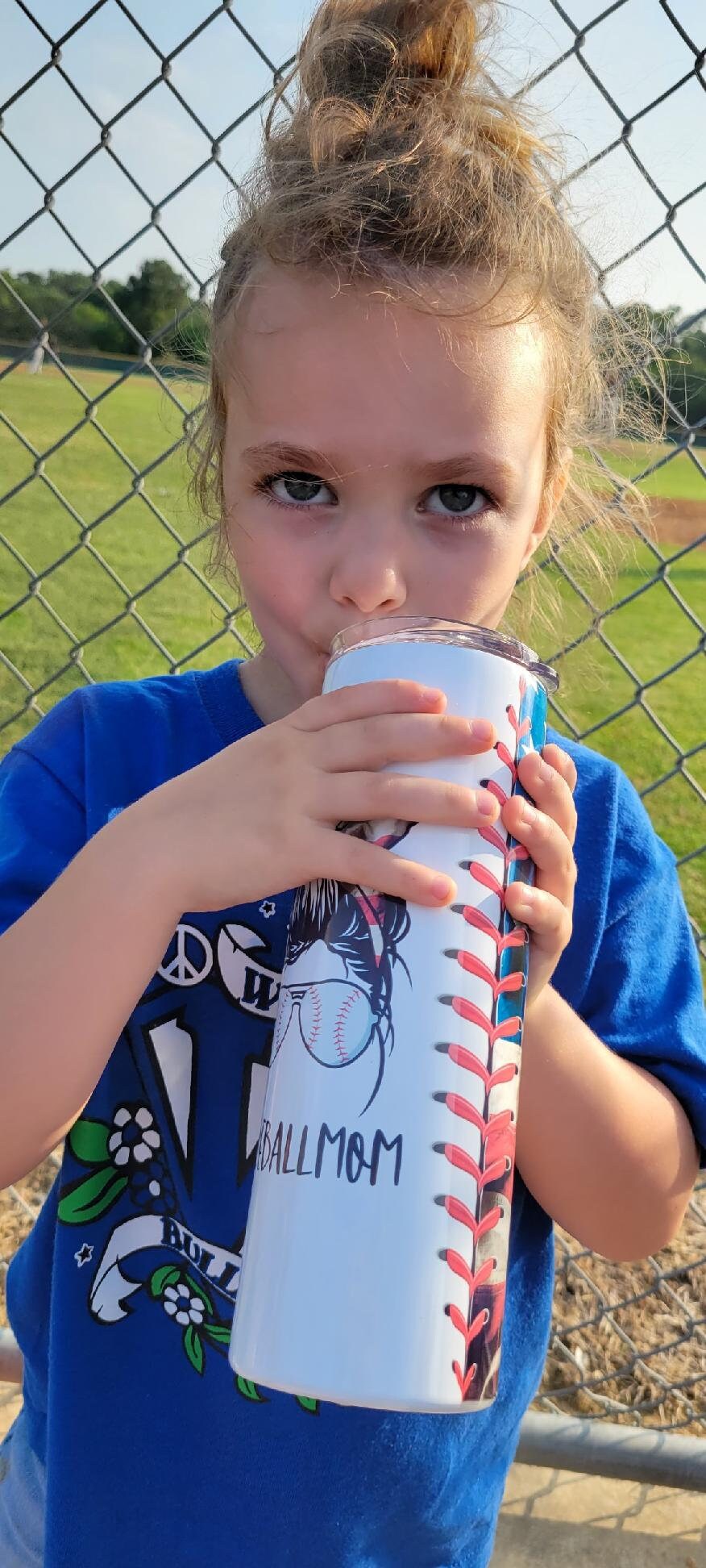 Baseball Mom Tumbler/Baseball Lovers/tumbler for Mom/Baseball/Baseball mom/Messy bun/Messy bun mom/travel mug/