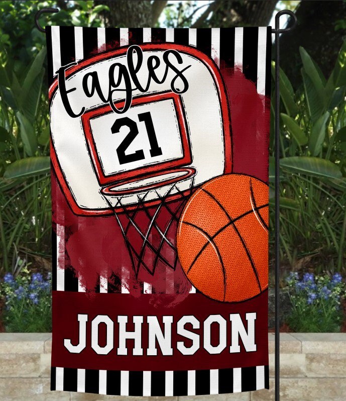 Handcrafted Basketball Spirit Garden Flag - Perfect for Sports Enthusiasts/Sports Mom/basketball fan/Basketball mom
