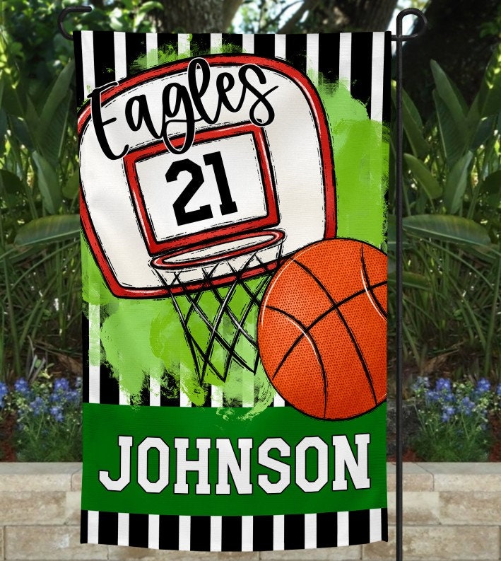 Handcrafted Basketball Spirit Garden Flag - Perfect for Sports Enthusiasts/Sports Mom/basketball fan/Basketball mom