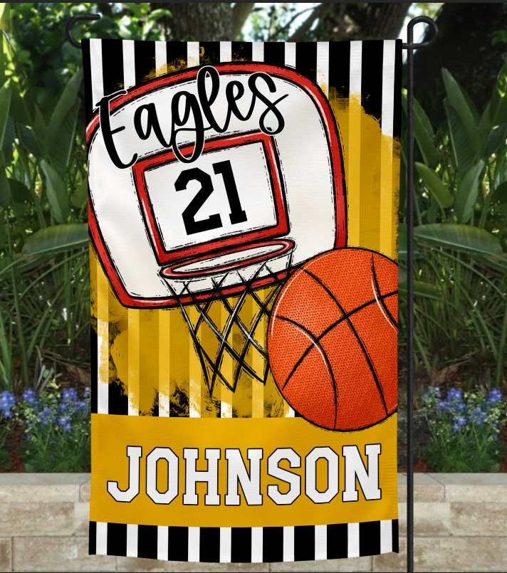 Handcrafted Basketball Spirit Garden Flag - Perfect for Sports Enthusiasts/Sports Mom/basketball fan/Basketball mom