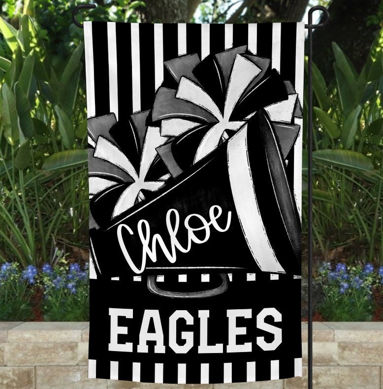 Customizable Cheer Spirit Garden Flag - Personalize Your Message of Team Spirit!