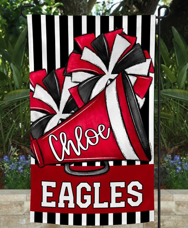 Customizable Cheer Spirit Garden Flag - Personalize Your Message of Team Spirit!