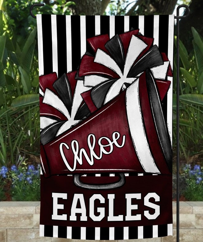 Customizable Cheer Spirit Garden Flag - Personalize Your Message of Team Spirit!