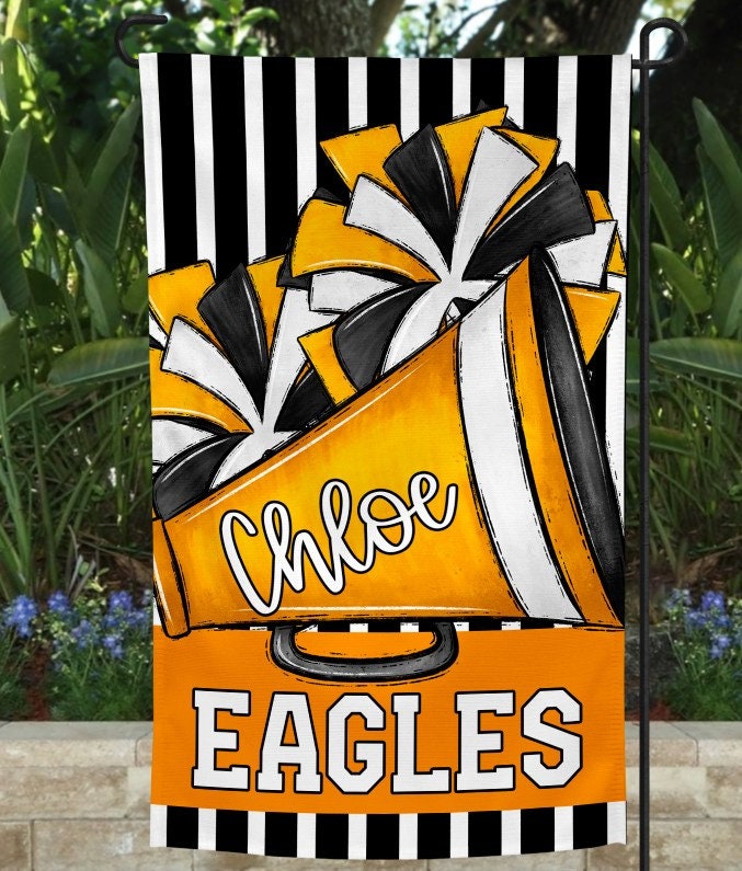 Customizable Cheer Spirit Garden Flag - Personalize Your Message of Team Spirit!
