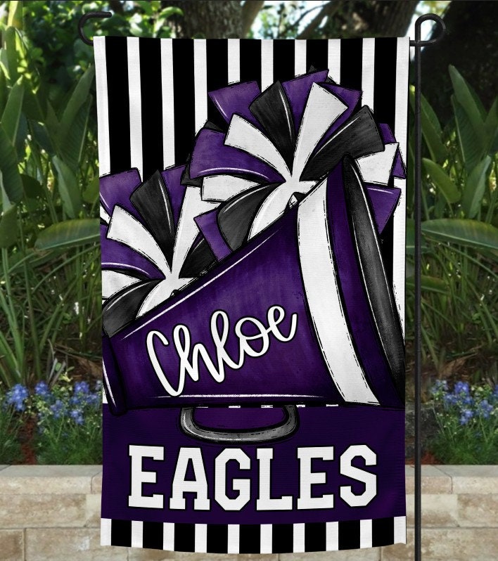 Customizable Cheer Spirit Garden Flag - Personalize Your Message of Team Spirit!