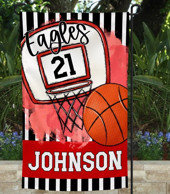 Handcrafted Basketball Spirit Garden Flag - Perfect for Sports Enthusiasts/Sports Mom/basketball fan/Basketball mom