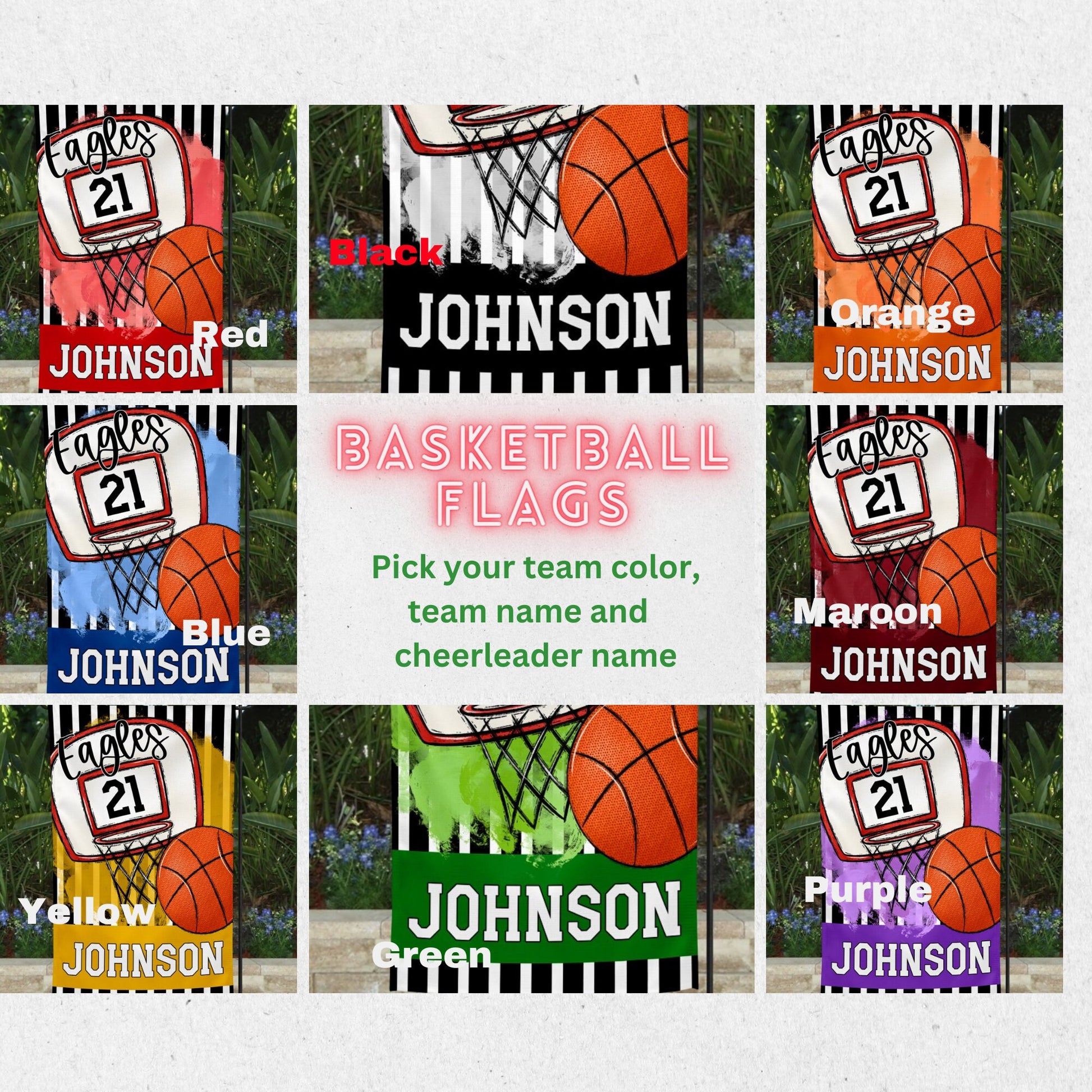 Handcrafted Basketball Spirit Garden Flag - Perfect for Sports Enthusiasts/Sports Mom/basketball fan/Basketball mom