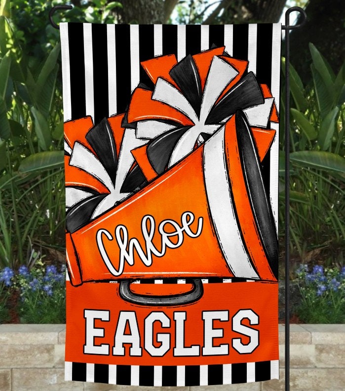 Customizable Cheer Spirit Garden Flag - Personalize Your Message of Team Spirit!