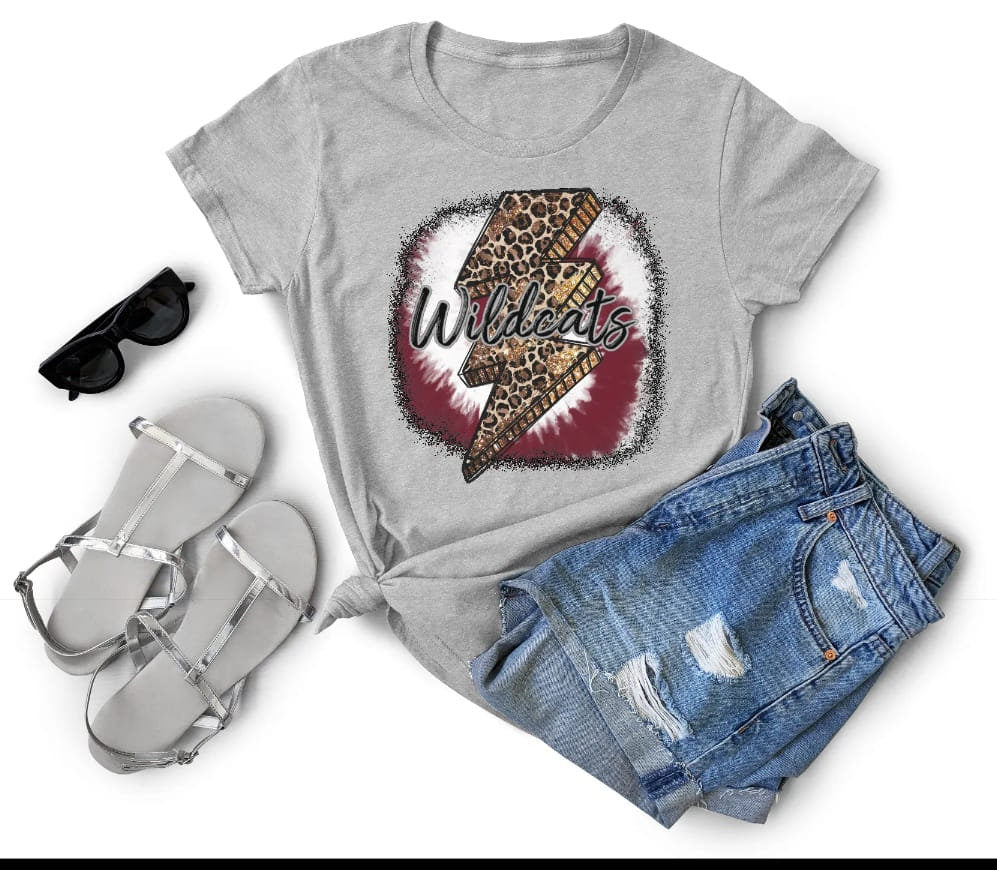 Leopard Lightening Bolt Spirit T-shirt