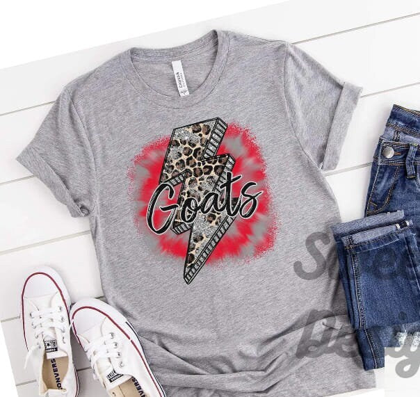 Leopard Lightening Bolt Spirit T-shirt