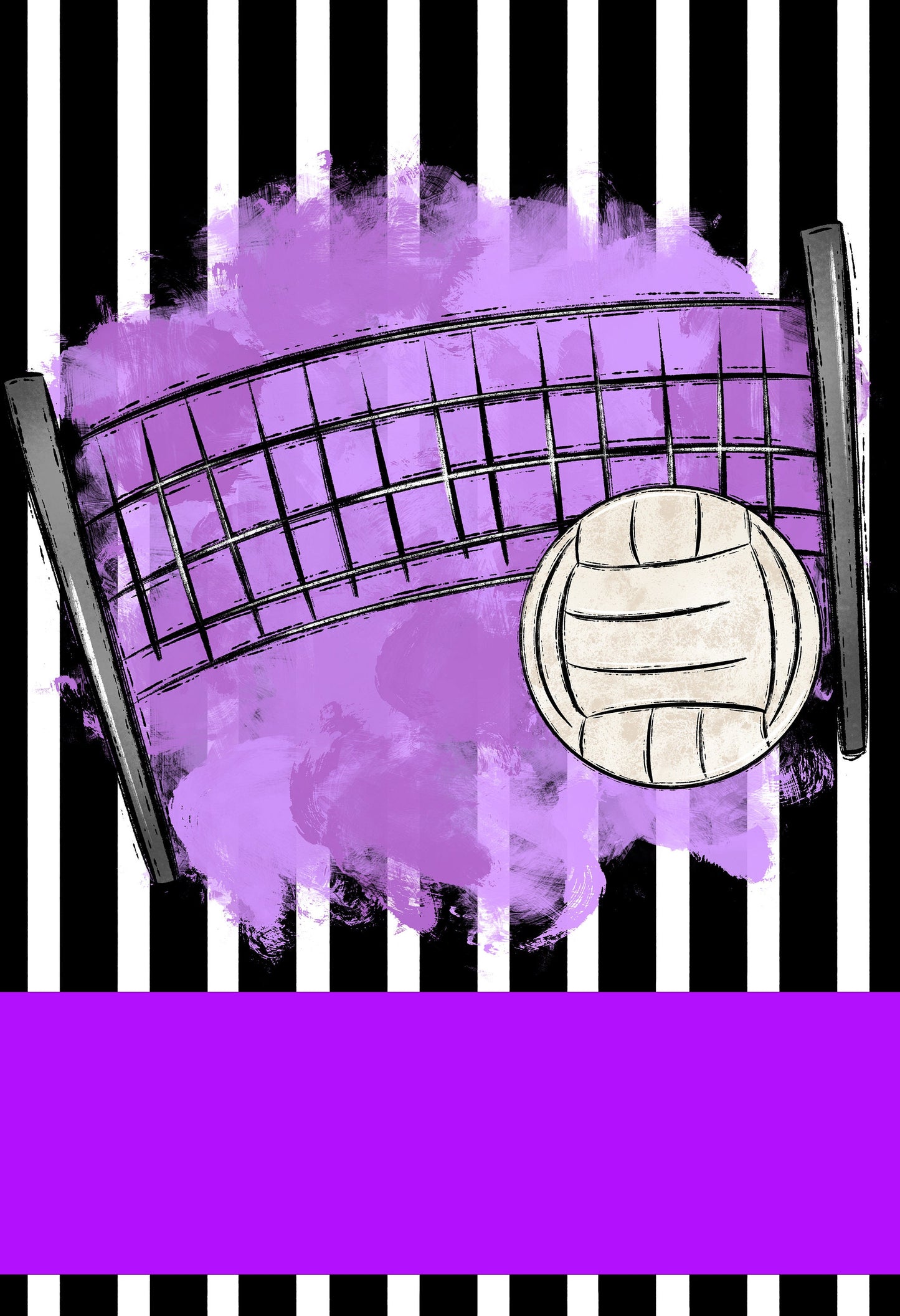 Purple Volleyball flag