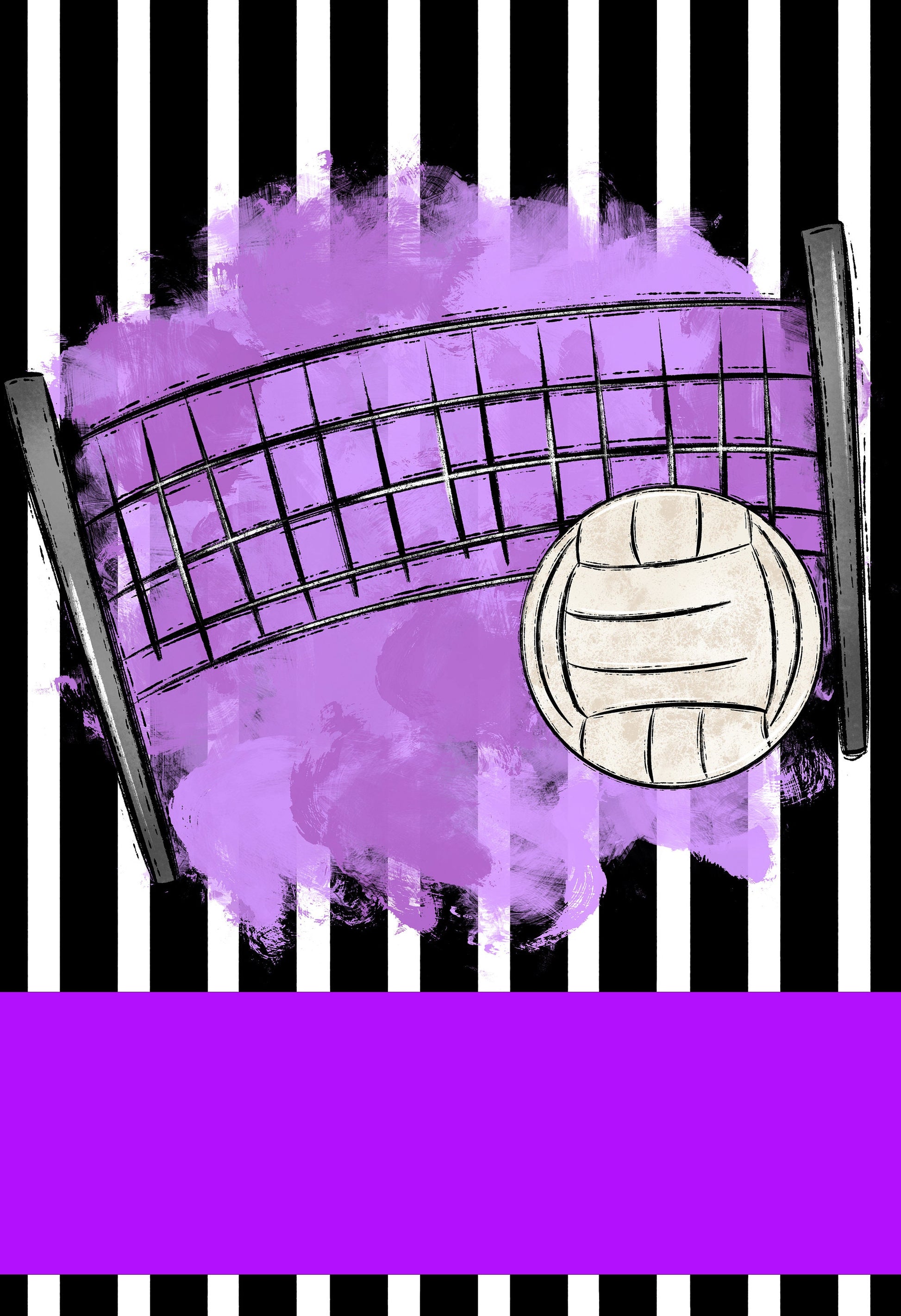 Purple Volleyball flag