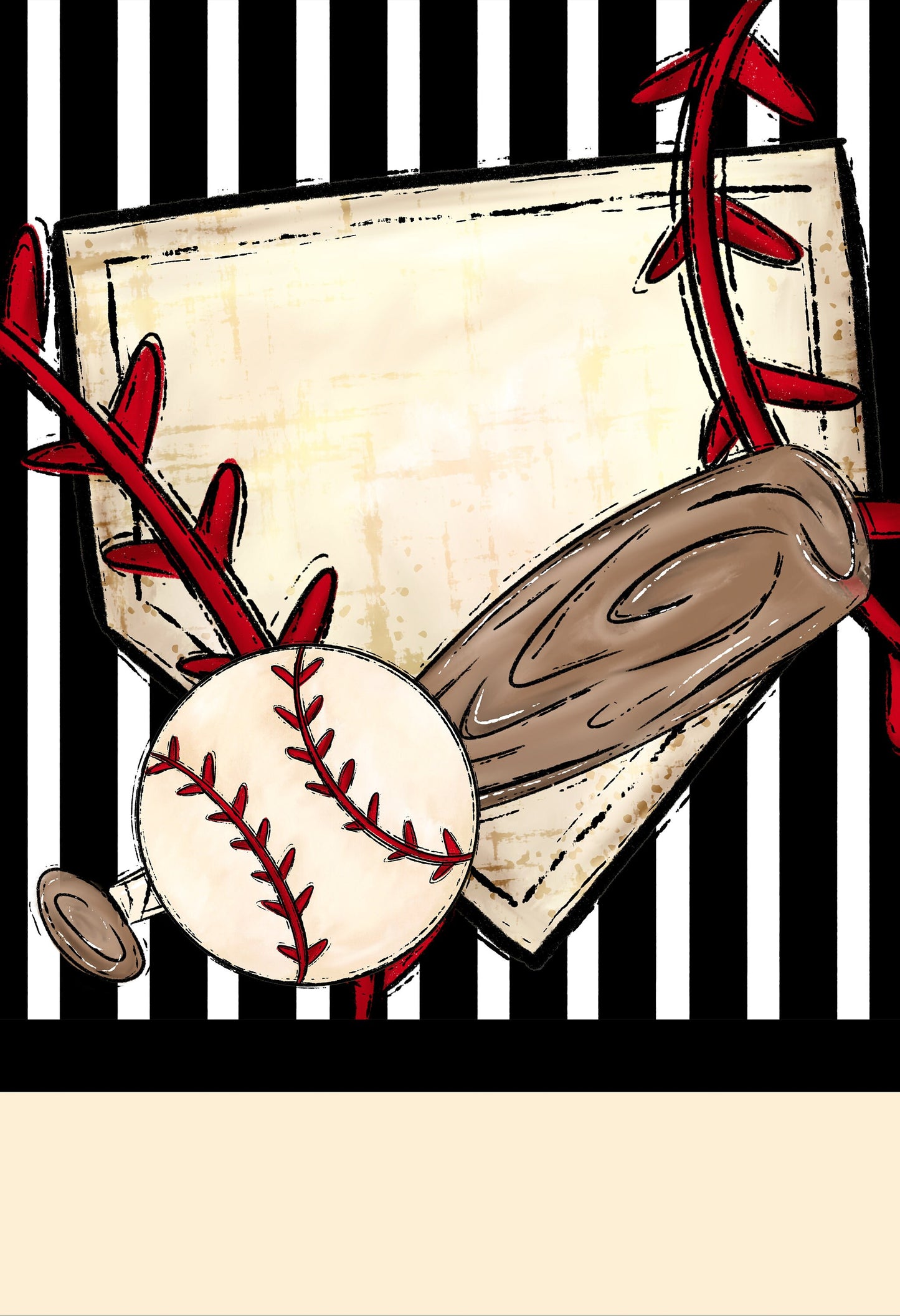 Customizable Baseball spirit garden flag
