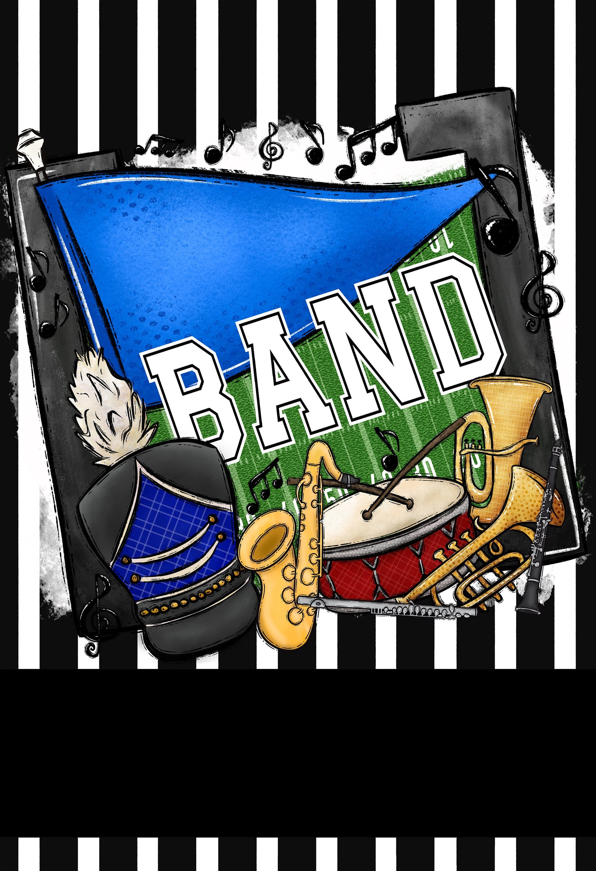 Customizable Band Spirit Garden Flag - Personalize Your Message of Team Spirit!