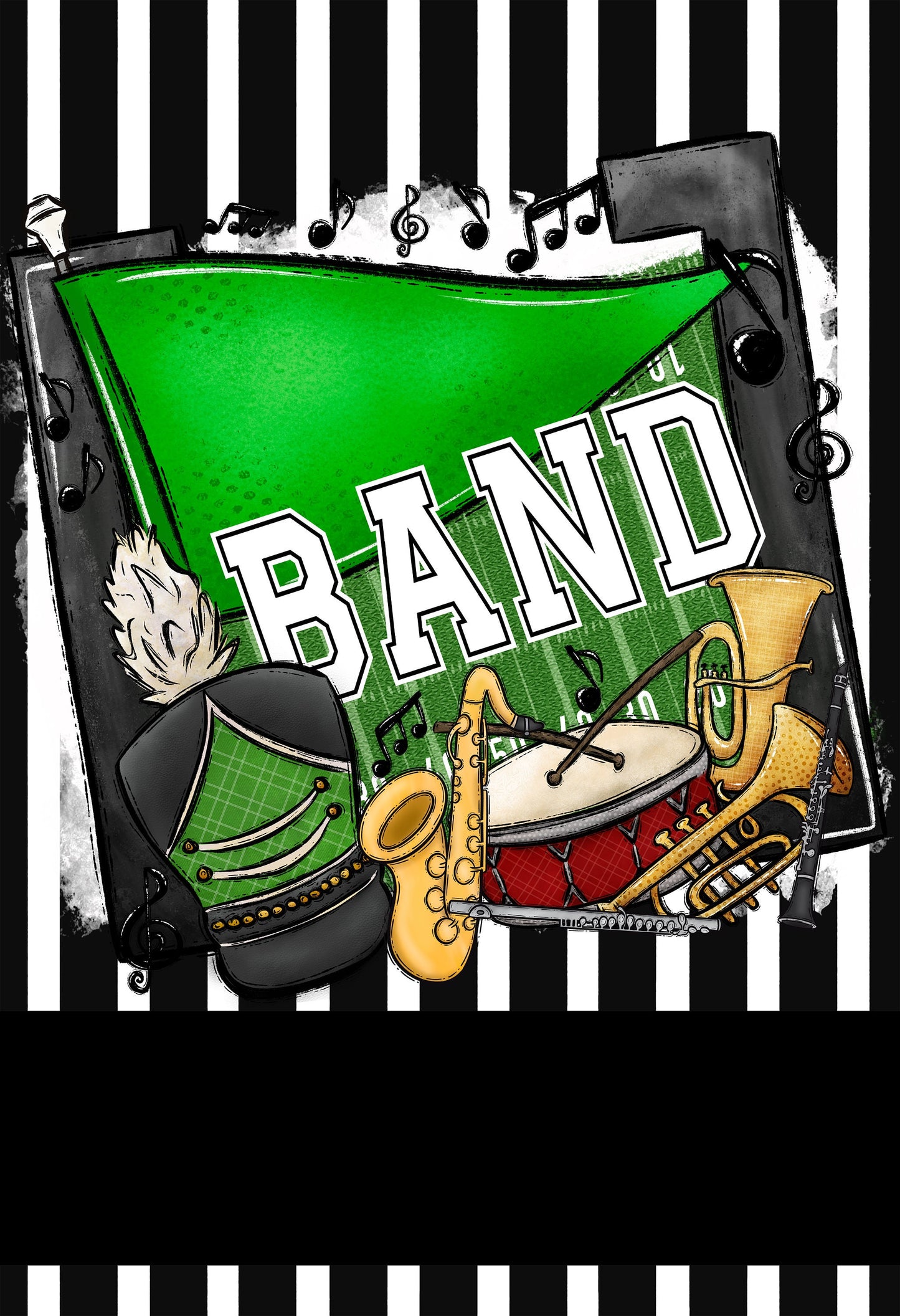 Customizable Band Spirit Garden Flag - Personalize Your Message of Team Spirit!