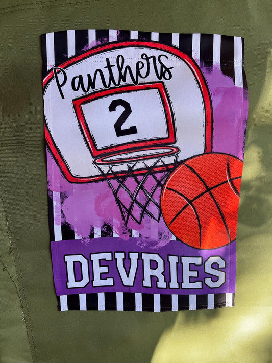 Handcrafted Basketball Spirit Garden Flag - Perfect for Sports Enthusiasts/Sports Mom/basketball fan/Basketball mom
