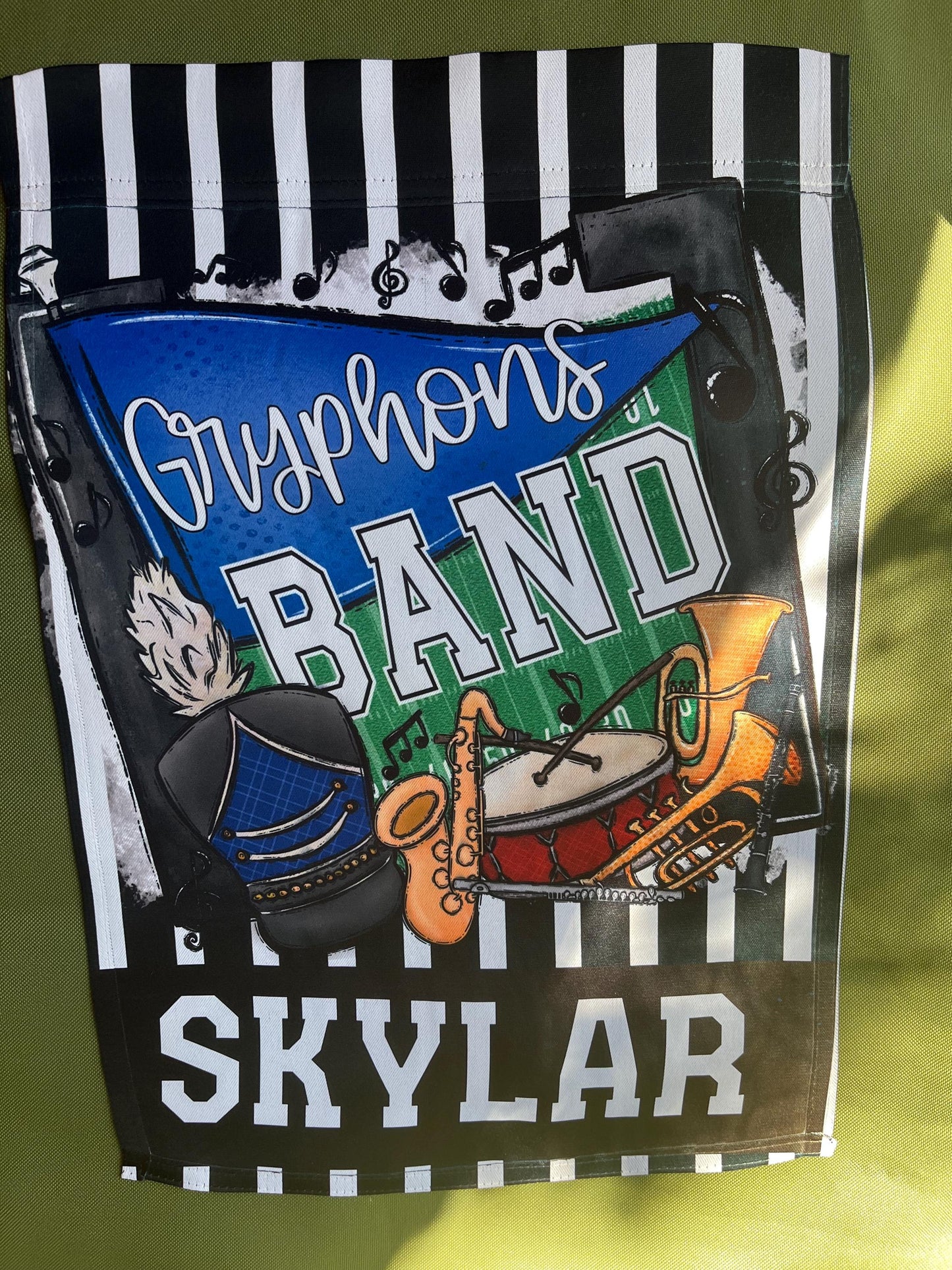 Customizable Band Spirit Garden Flag - Personalize Your Message of Team Spirit!