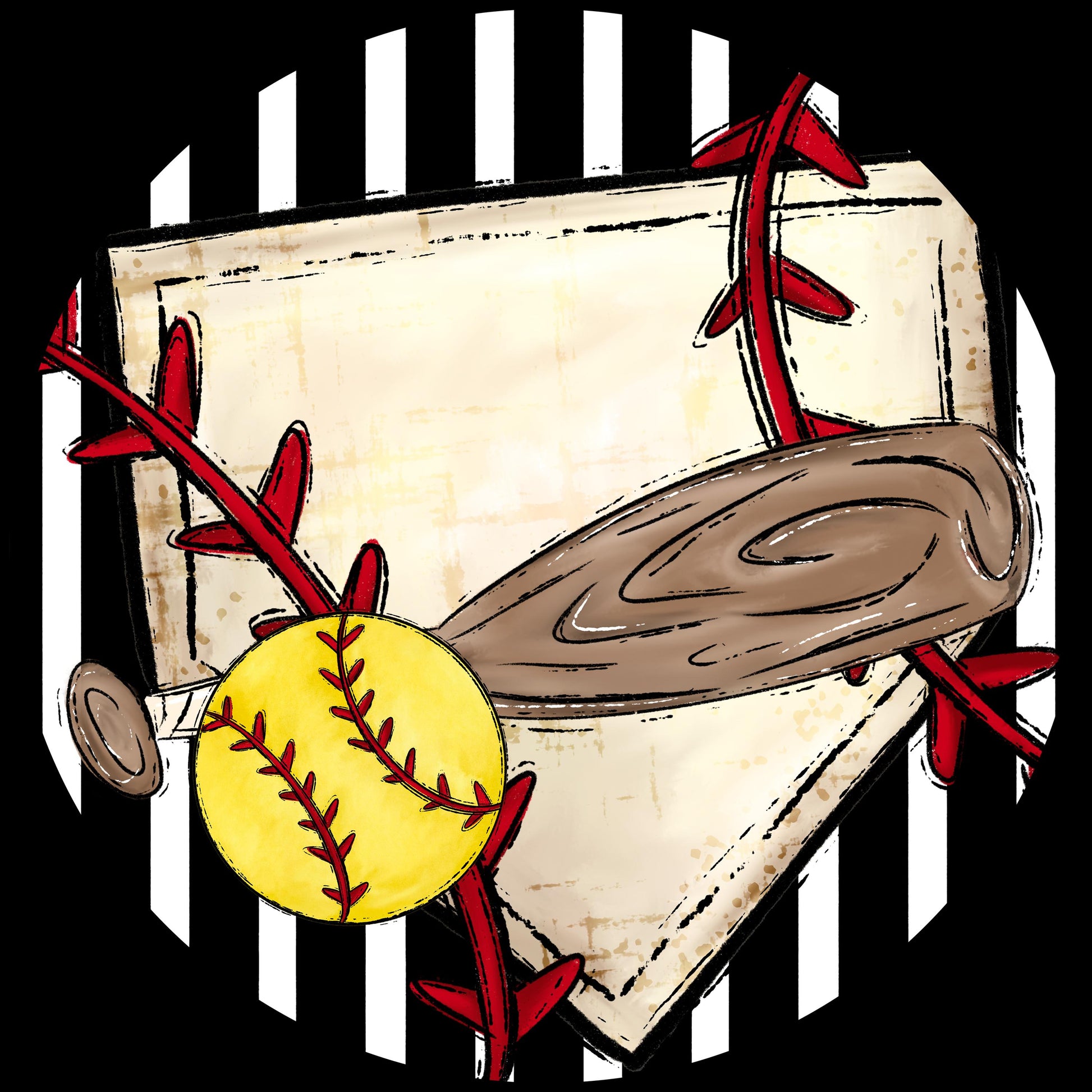 Customizable Softball Spirit flag