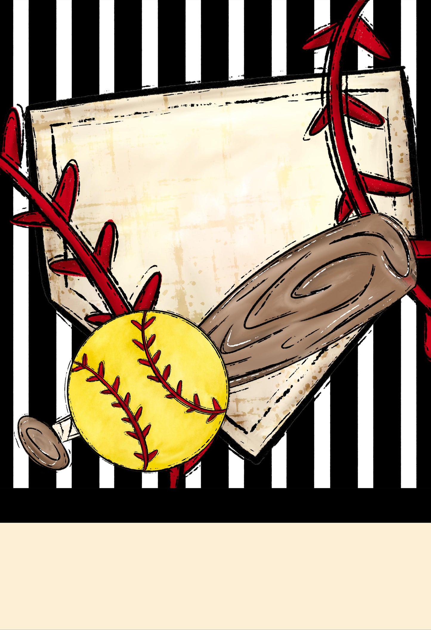 Customizable Softball Spirit flag