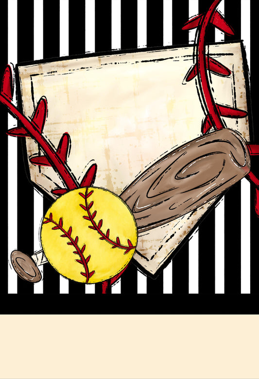Customizable Softball Spirit flag