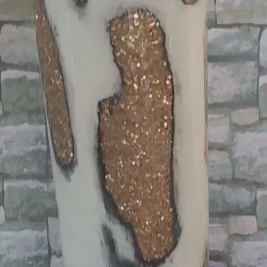 Distressed Geode Glitter Tumbler/Blessed/yellow/sunflowers/20oz straight/Custom Gift/Gift for Christmas/Gift for her/Personalization/Epoxy