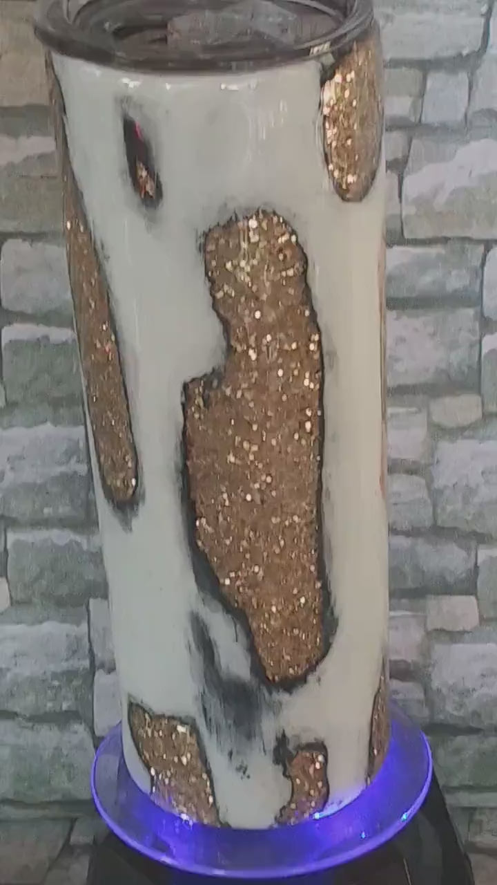 Distressed Geode Glitter Tumbler/Blessed/yellow/sunflowers/20oz straight/Custom Gift/Gift for Christmas/Gift for her/Personalization/Epoxy