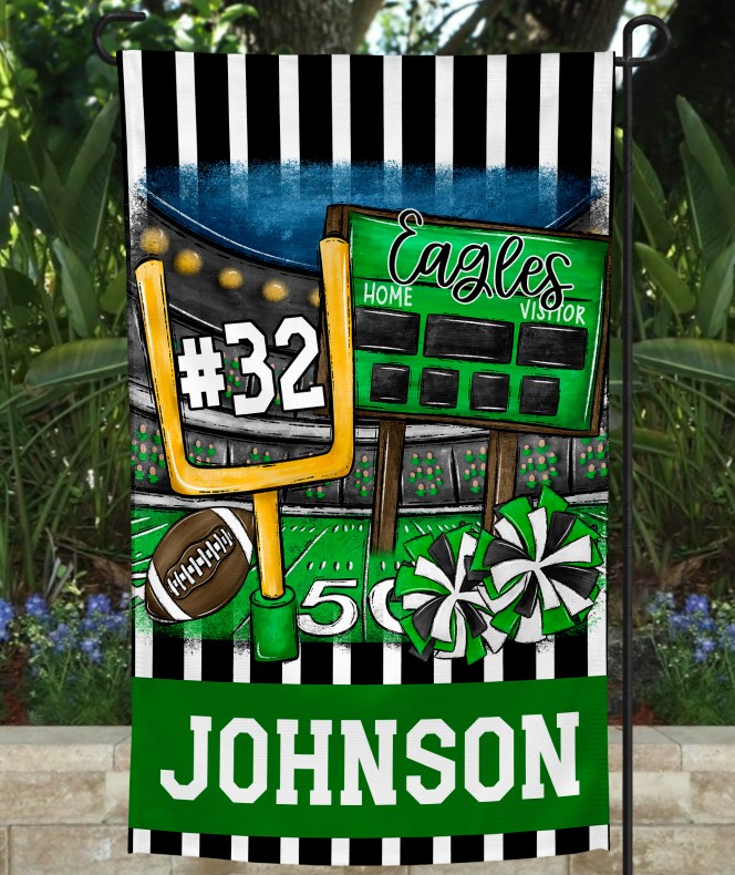 Unleash Your Football Spirit with Double-Sided Garden Flags!