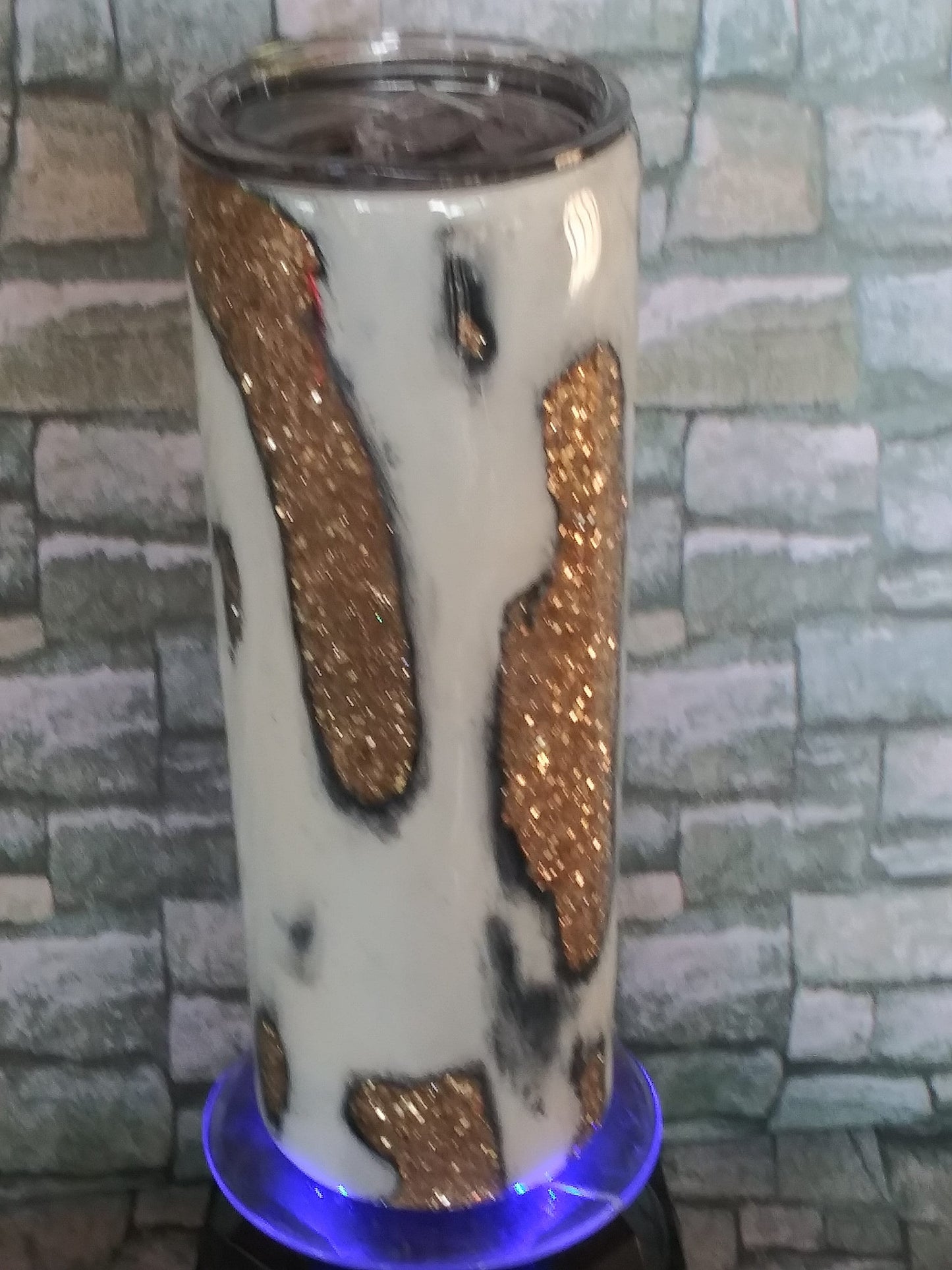 Distressed Geode Glitter Tumbler/Blessed/yellow/sunflowers/20oz straight/Custom Gift/Gift for Christmas/Gift for her/Personalization/Epoxy