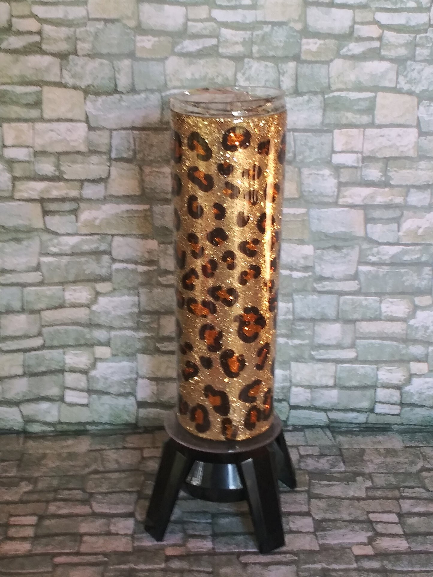 Leopard Print Glitter/Personalized/ gold glitter/20 oz /30oz/Leopard/Gold/Glitter/Gift for women/ Christmas gift/steel tumbler/14oz/12oz