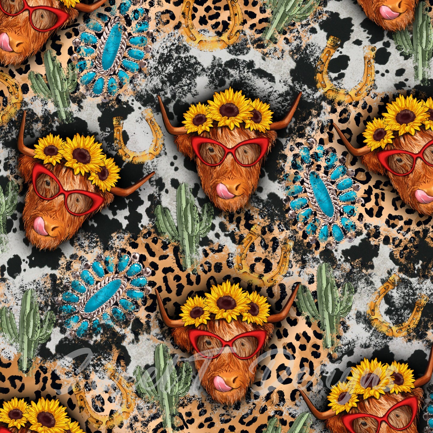 Highland cow collage/sunflower/turquoise/turquoise gems/cow lovers/cactus lovers/leopard/20oz tumbler/travel mug/western lovers cup