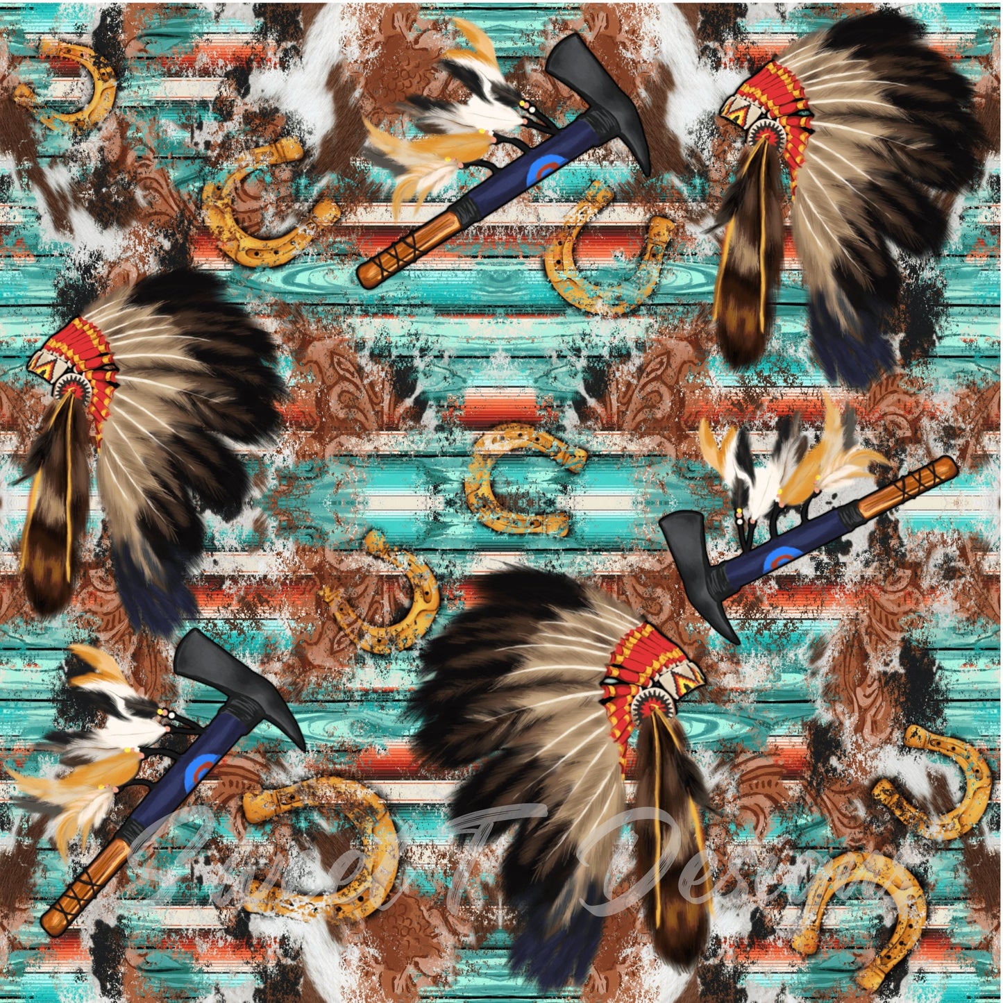 Indian Head dress travel mug/Indian lovers/serape lovers/horseshoes/Indian travel mug/indian headdress cup/native american